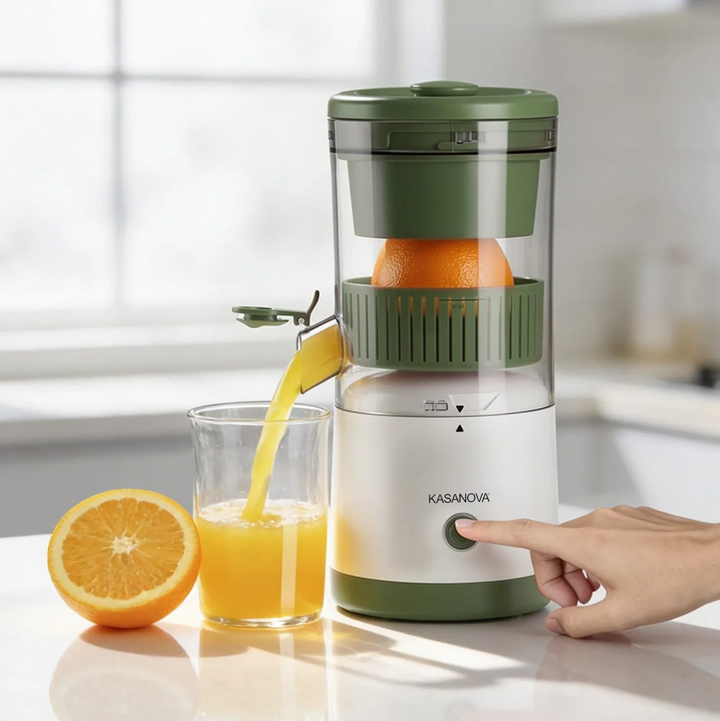 Spremiagrumi automatico senza fili verde