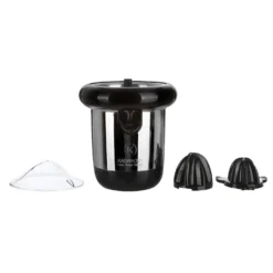 Spremiagrumi elettrico nero cromato Design Luca Trazzi