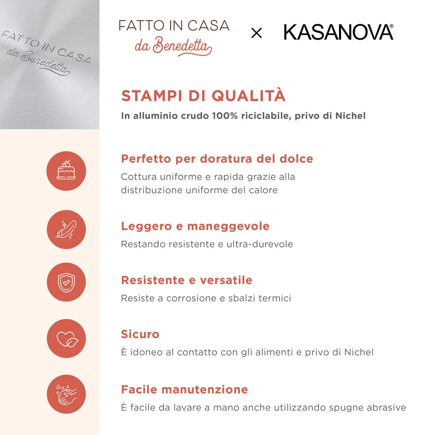 Stampo ciambella con buco 28 cm Fatto in casa da Benedetta alluminio