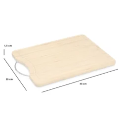 Tagliere bambù 42x30 cm con manico
