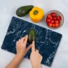 Tagliere effetto marmo blu 20x30 cm