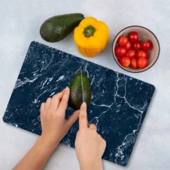 Tagliere effetto marmo blu 20x30 cm