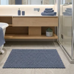 Tappeto bagno ciniglia 50x80 cm blu Rug