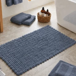 Tappeto bagno ciniglia 60x110 cm blu Rug