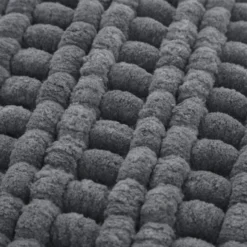 Tappeto bagno ciniglia 60x110 cm grigio Rug