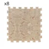 Tappeto componibile set 8 pezzi 50x50 cm effetto pietra