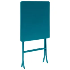 Tavolo bar da esterno pieghevole 70x70x96 cm Greensboro blu