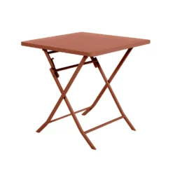 Tavolo da giardino pieghevole 70x70x71 cm Greensboro rosso ambra