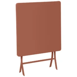 Tavolo da giardino pieghevole 70x70x71 cm Greensboro rosso ambra