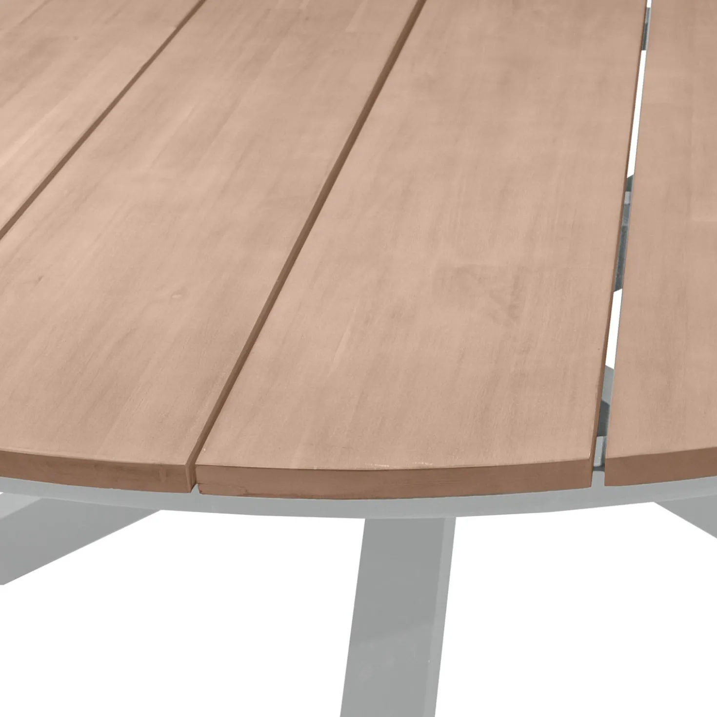 Tavolo da giardino rotondo acacia bianco 160x75 cm Oriengo