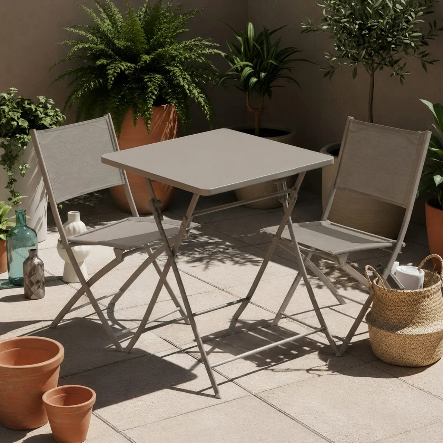 Tavolo da giardino 70x70x71 cm pieghevole caffè Greensboro