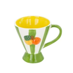 Tazza arance righe verdi 230 ml Florafruit ceramica