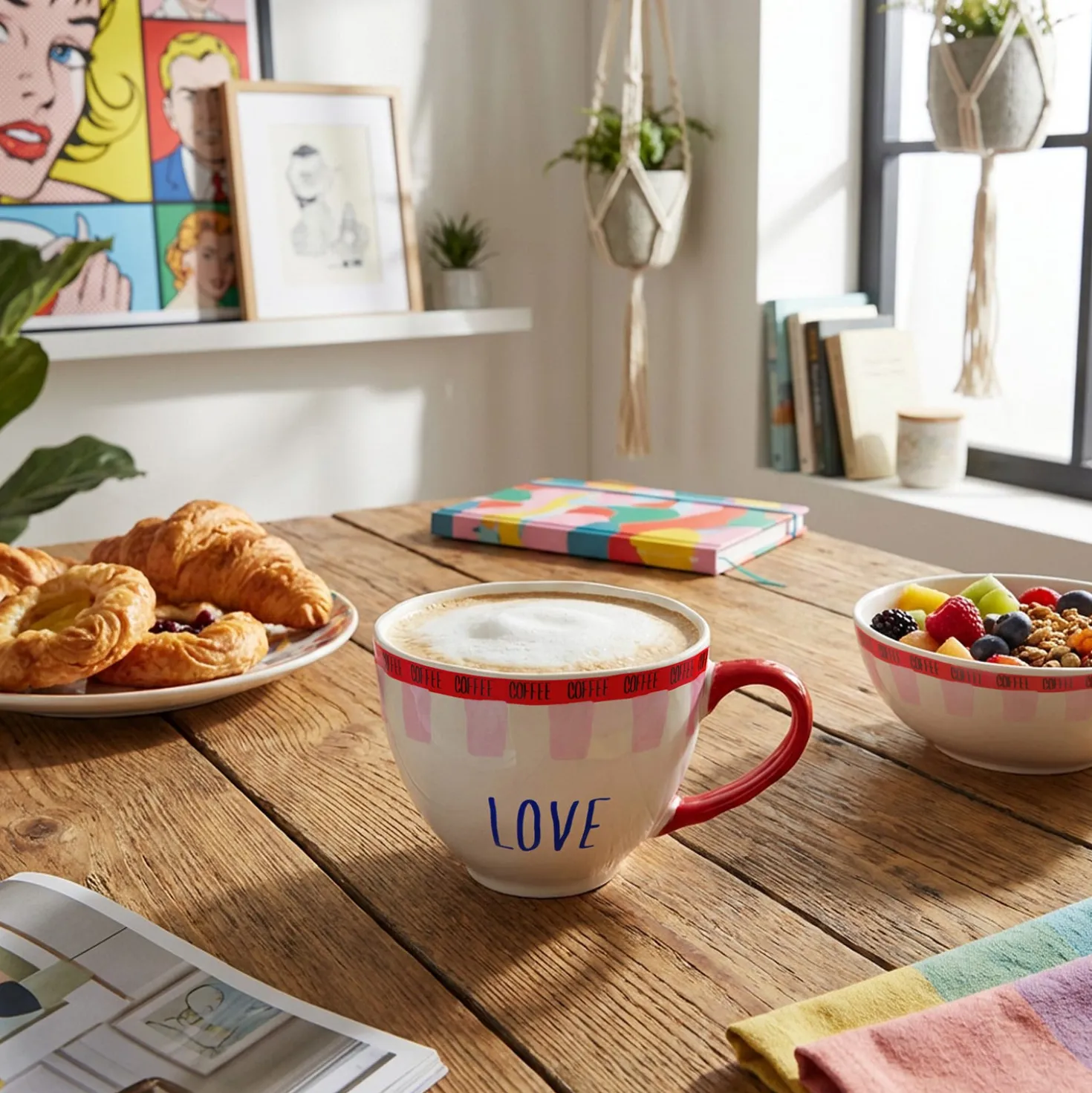 Tazza ceramica Love 500 ml Color Bloom