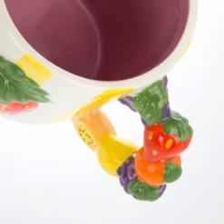 Tazza fragole righe gialle 530 ml Florafruit ceramica