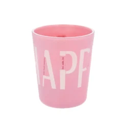 Tazza in vetro 370 ml scritta Happy Glassy