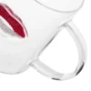 Tazza labbra rosso bianco vetro 390 ml