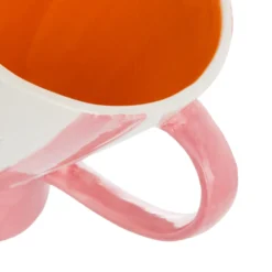 Tazza limoni righe rosa 230 ml Florafruit ceramica