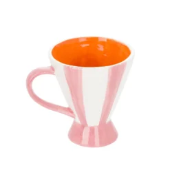 Tazza limoni righe rosa 230 ml Florafruit ceramica