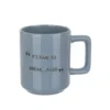 Tazza mug blu 320 ml con scritta Quotes