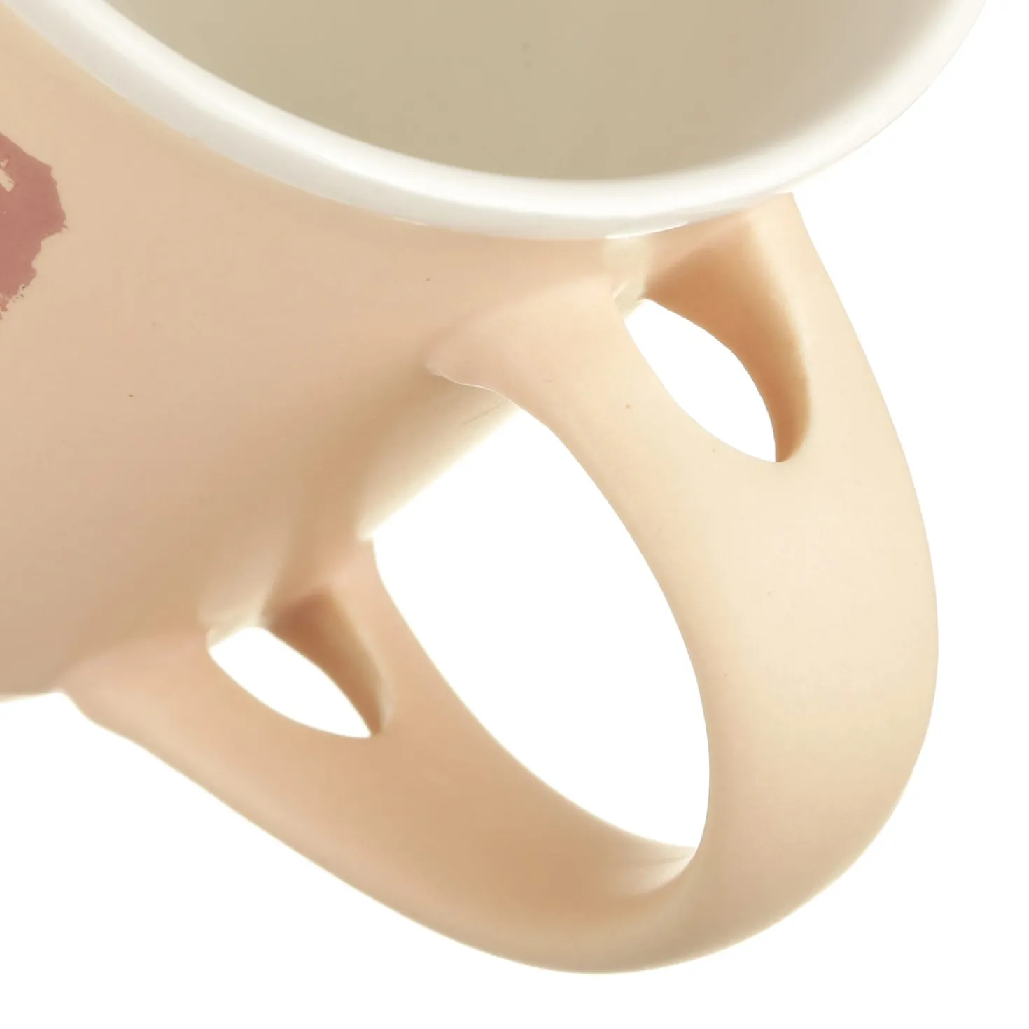 Tazza mug conica 400 ml con cucchiaino in porcellana crema