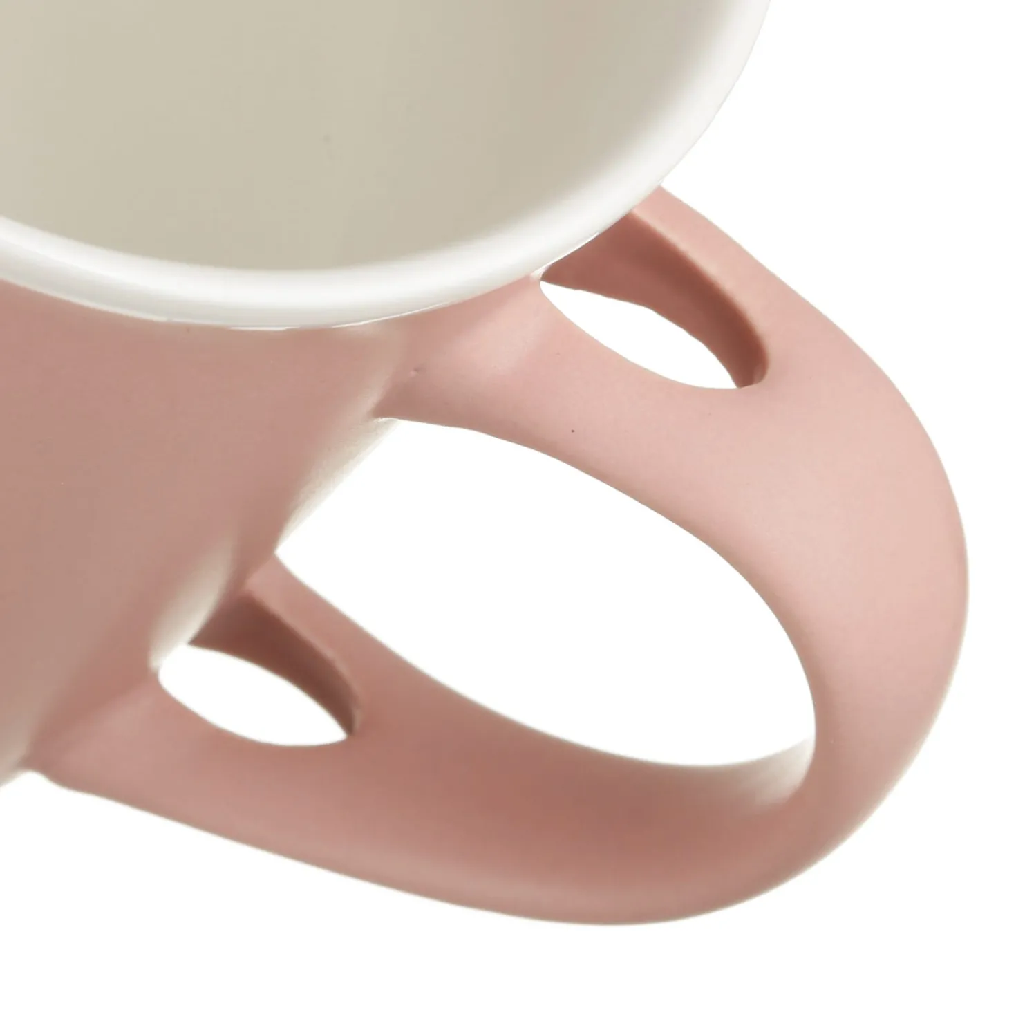 Tazza mug conica 400 ml con cucchiaino in porcellana malva