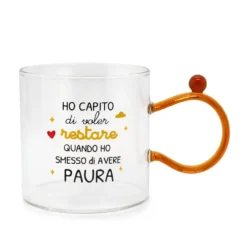 Tazza mug 350 ml in vetro giallo Cheer Up