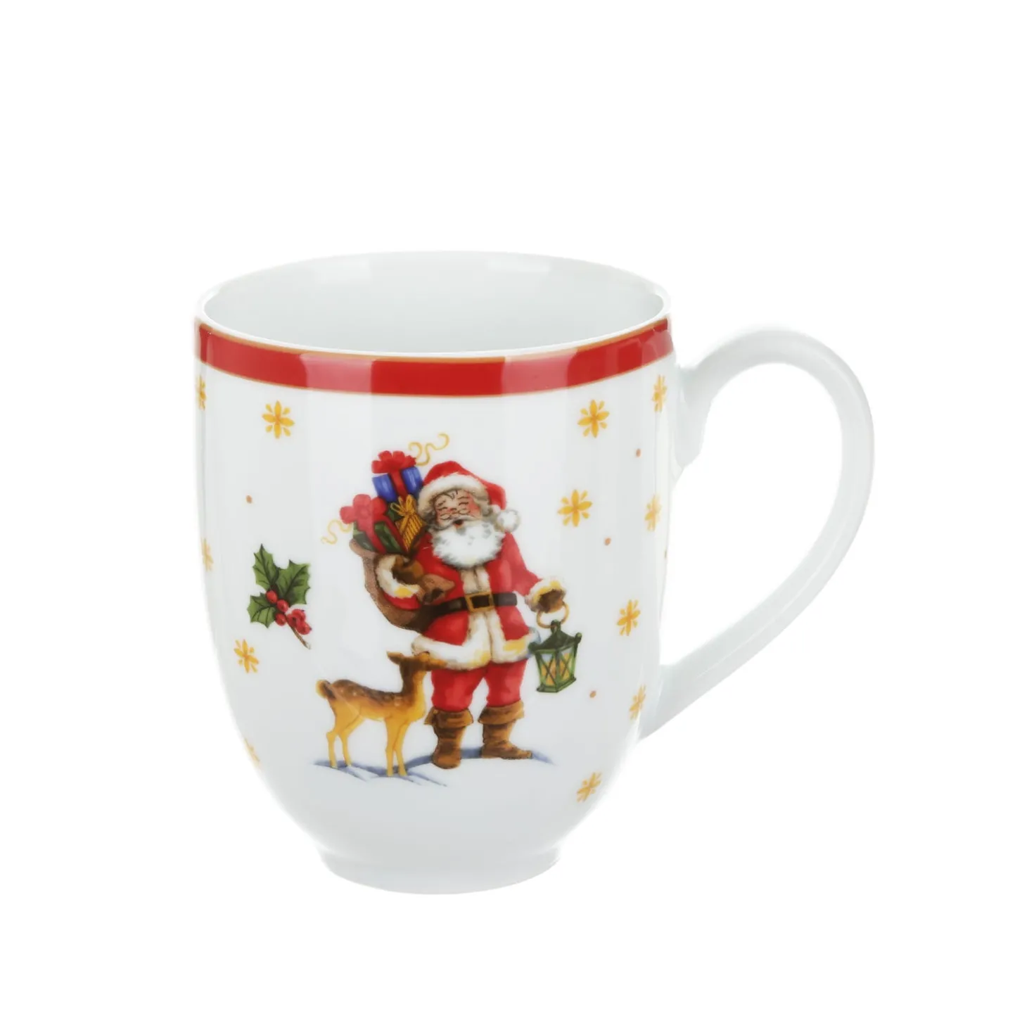 Tazza mug natalizia Babbo Natale 440 ml porcellana