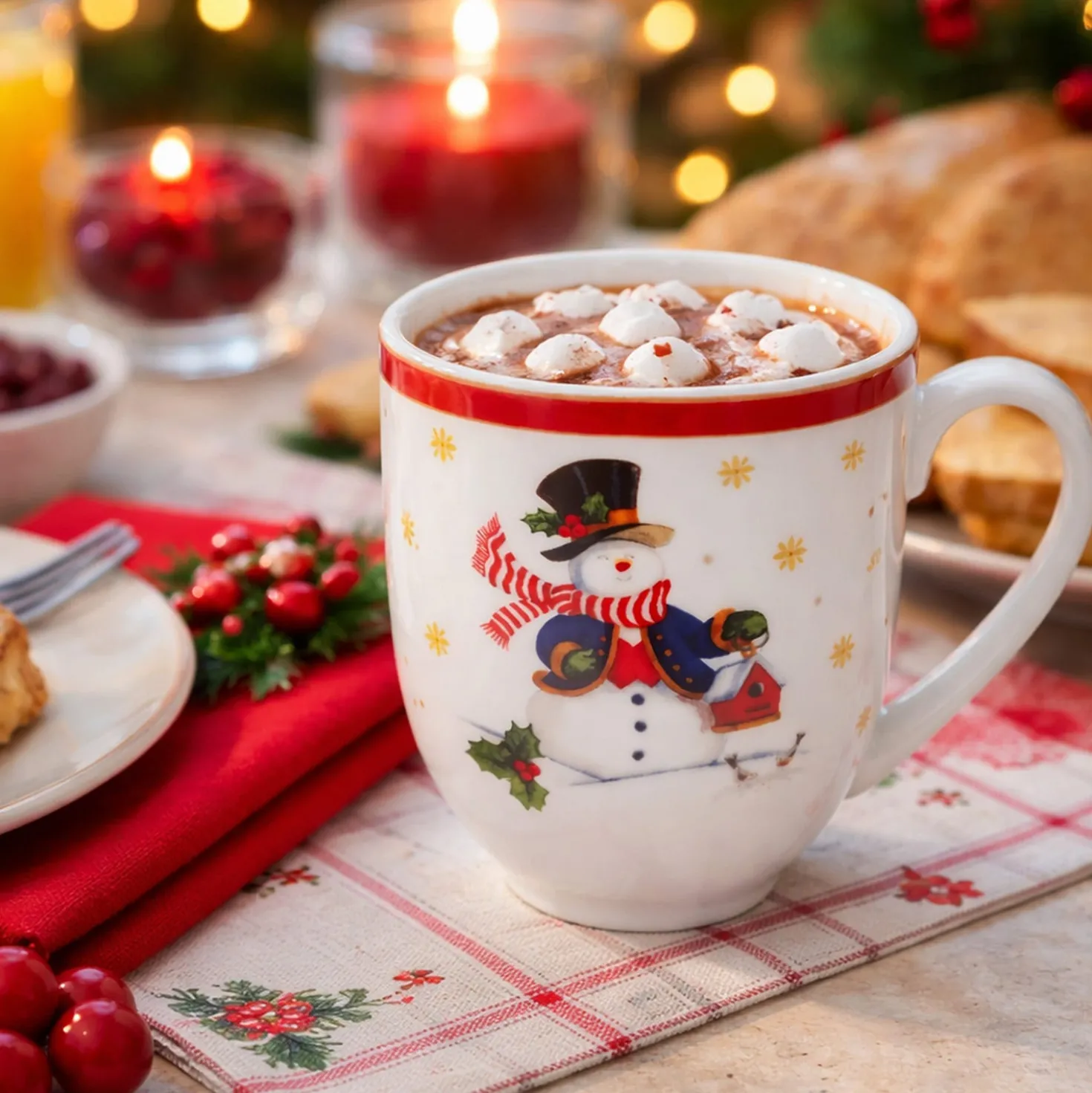 Tazza mug Pupazzo di neve in porcellana, 300 ml