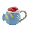 Tazza natalizia pesce pagliaccio azzurro 600 ml ceramica
