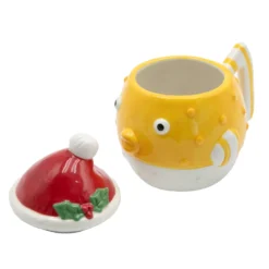 Tazza natalizia pesce pagliaccio giallo 600 ml ceramica
