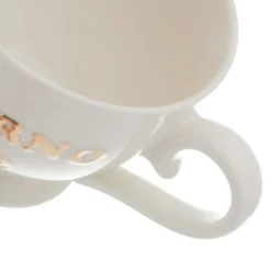Tazza porcellana bianca Buongiorno Mondo 500 ml Loving