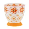 Tazza tè fiori arancione in New Bone China, 450 ml