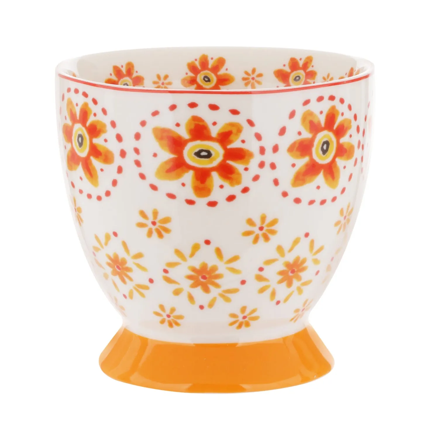 Tazza tè fiori arancione in New Bone China, 450 ml