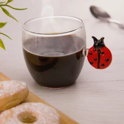 Tazzina in vetro borosilicato 120 ml coccinella