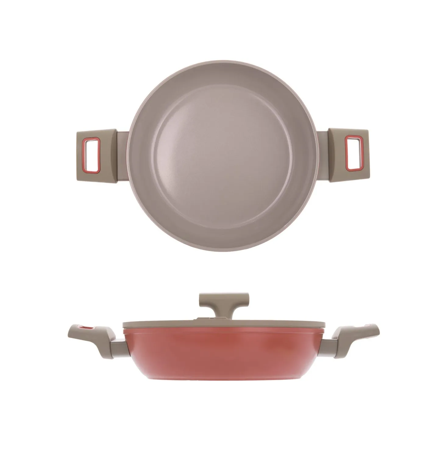 Tegame 24 cm antiaderente ceramico Koral con coperchio