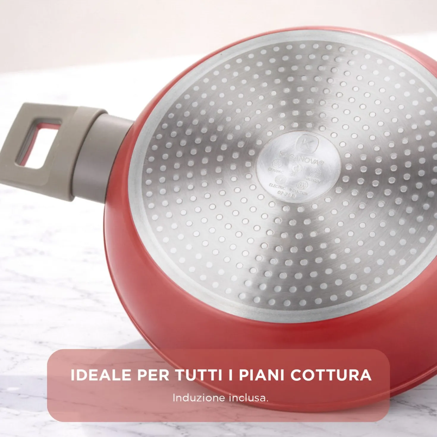 Tegame 24 cm antiaderente ceramico Koral con coperchio