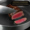Tegame 24 cm con coperchio a 3 strati Tri - ply