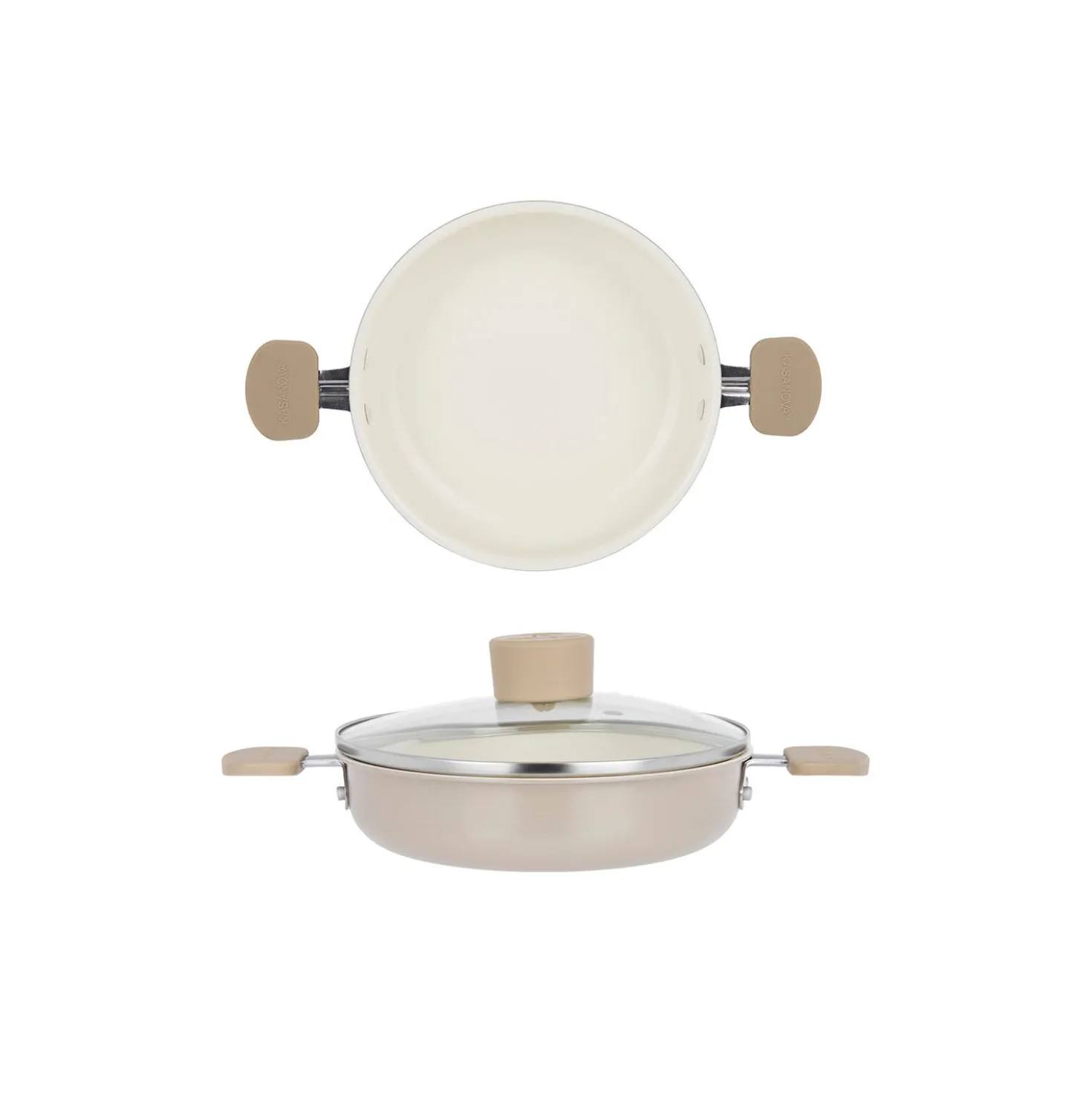 Tegame 16 cm Mini Fantasy con coperchio beige