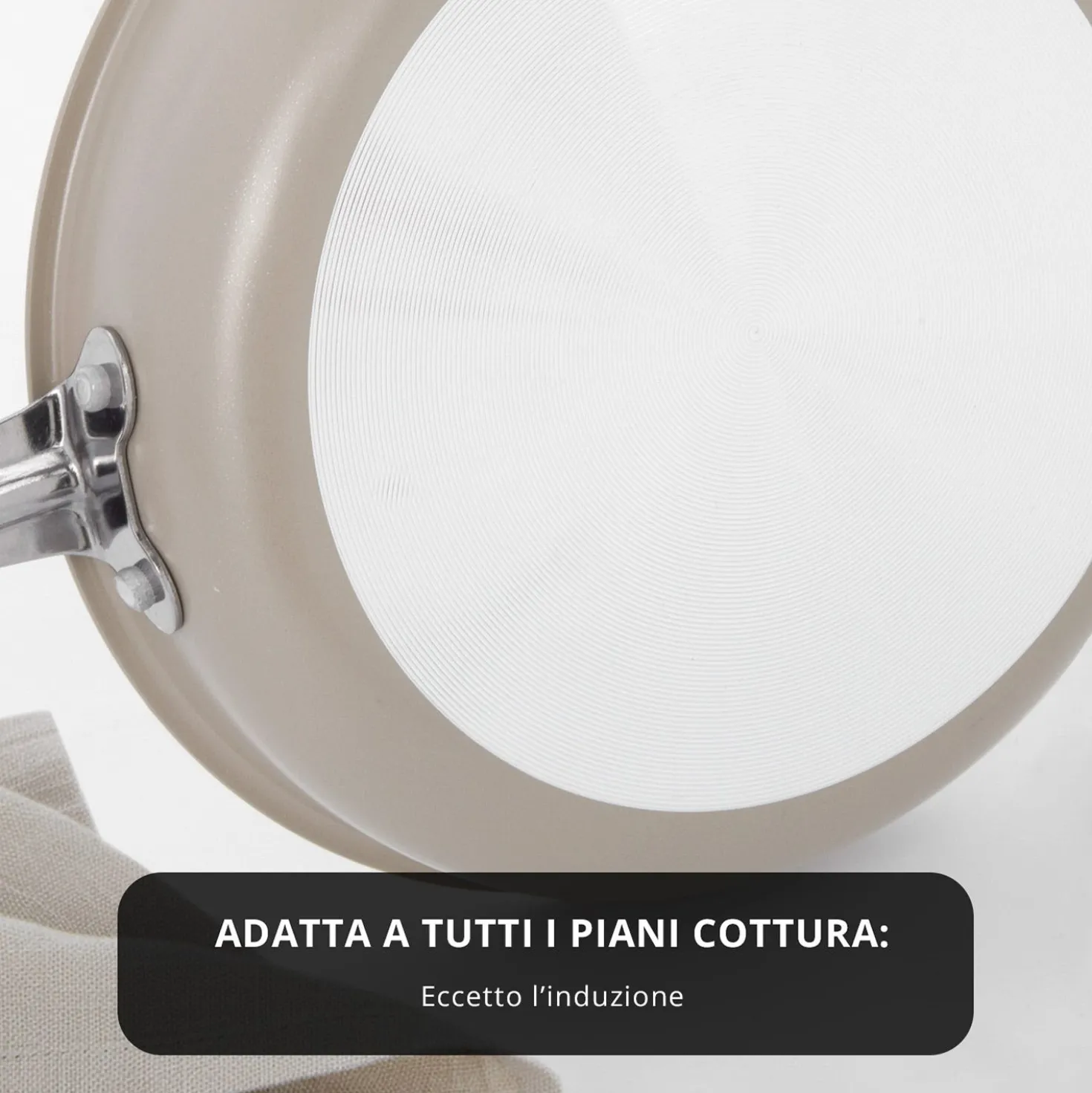 Tegame 16 cm Mini Fantasy con coperchio beige