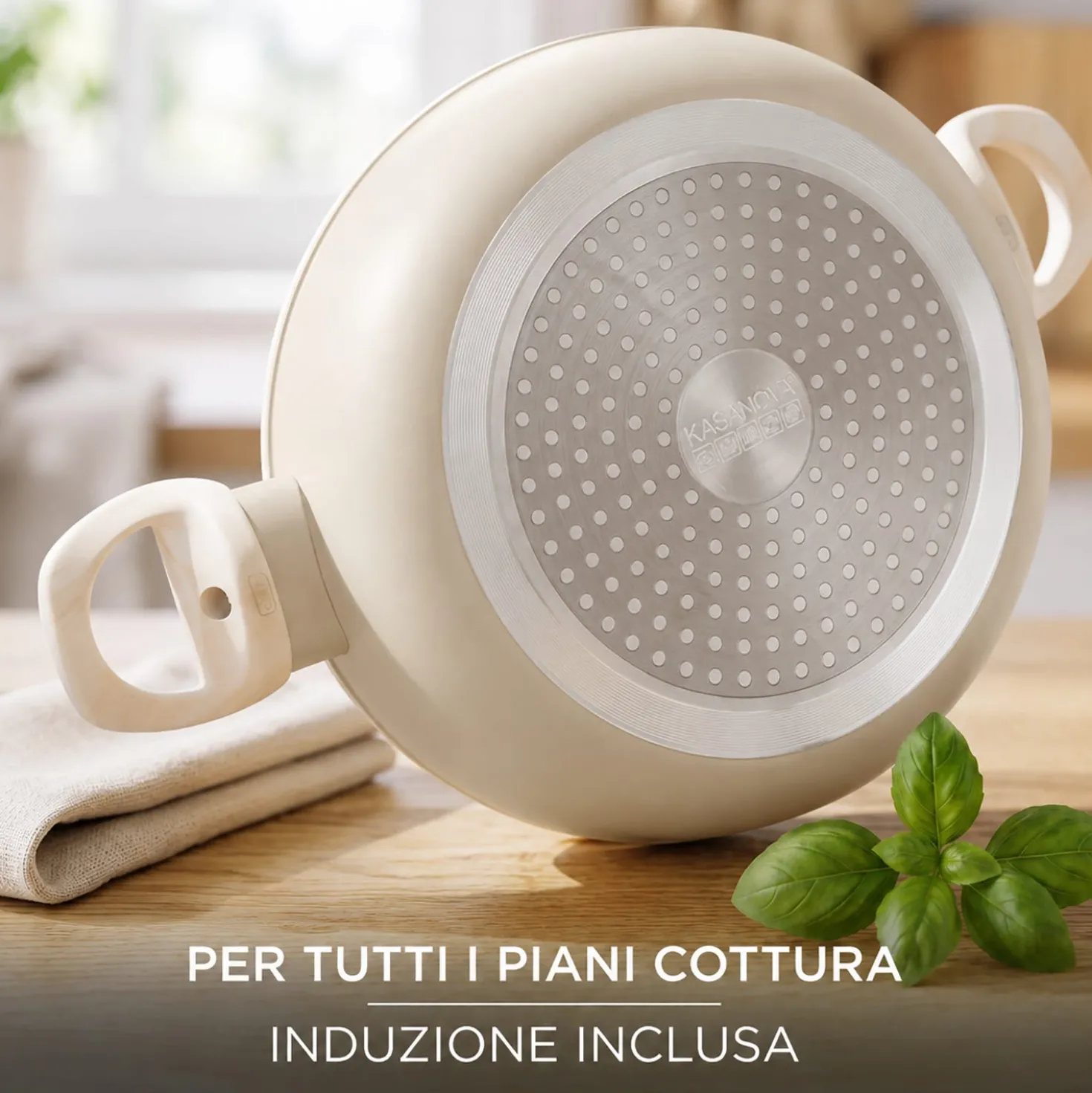 Tegame 28 cm sabbia Cooking Therapy con coperchio