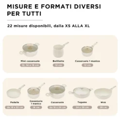 Tegame 28 cm sabbia Cooking Therapy con coperchio