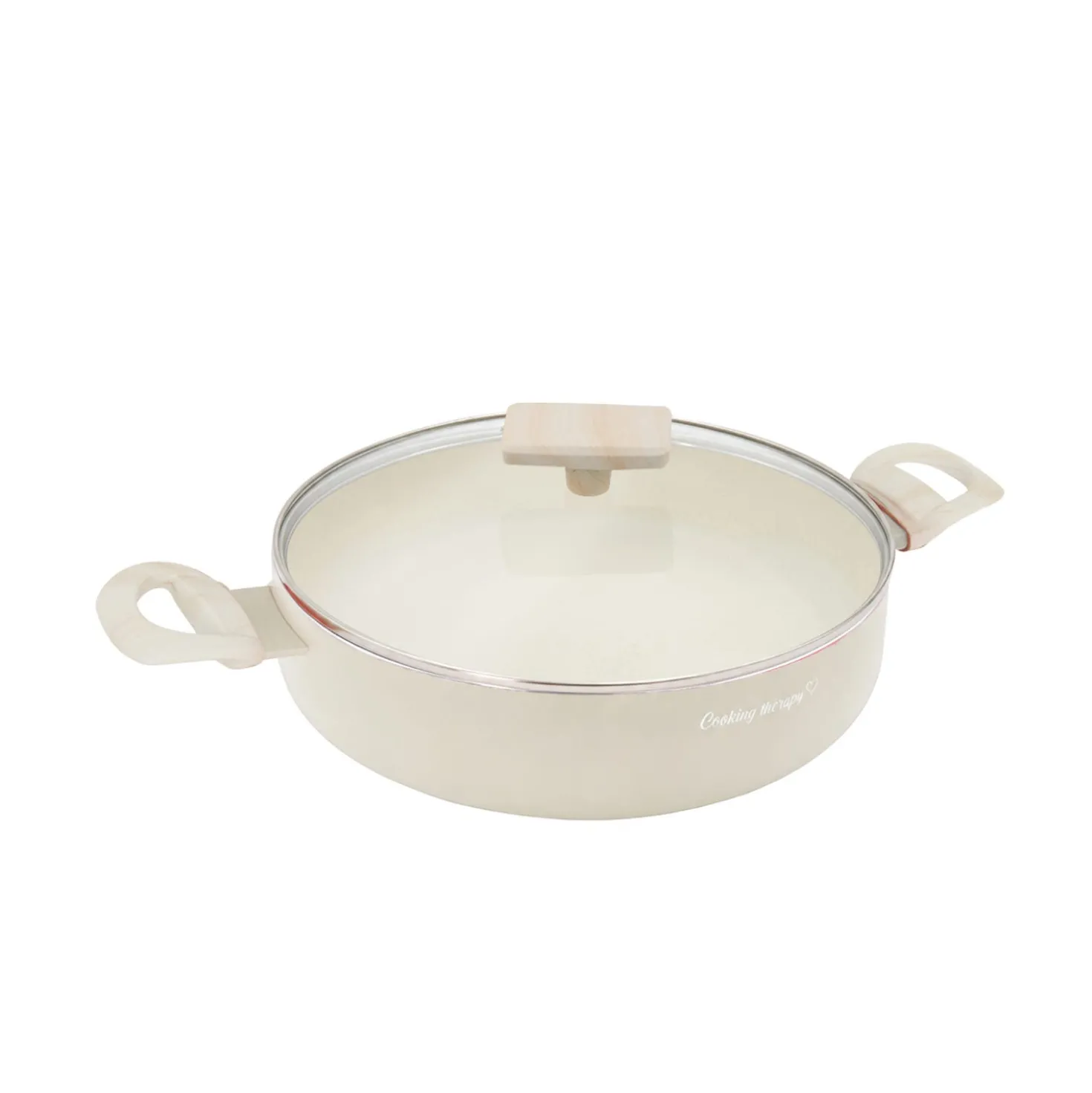 Tegame 24 cm sabbia Cooking Therapy con coperchio