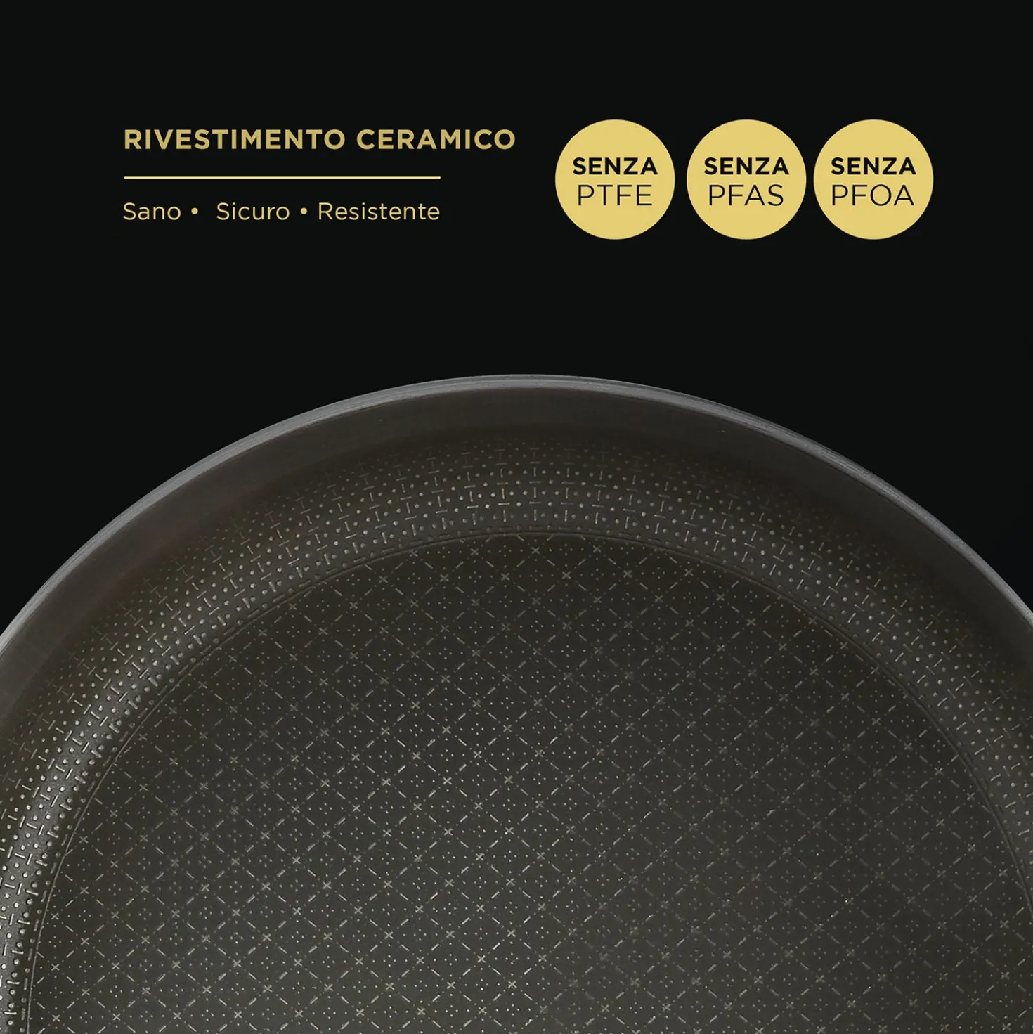 Tegame 28 cm triplo strato Tri Ply - Gold con coperchio