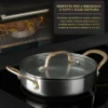 Tegame 20 cm triplo strato Tri Ply - Gold con coperchio