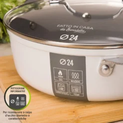 Tegame induzione 24 cm con coperchio Fatto in casa da Benedetta