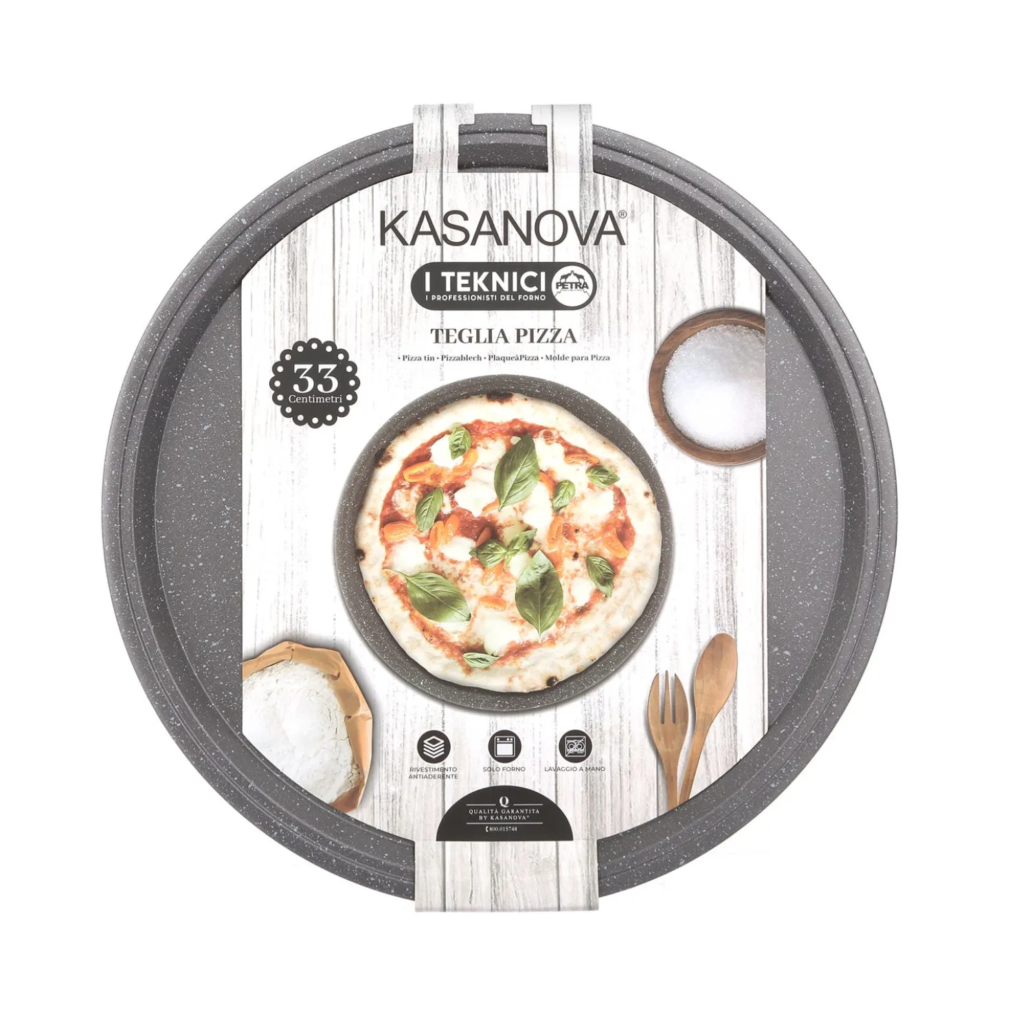 Teglia per pizza 33 cm Petra Dark