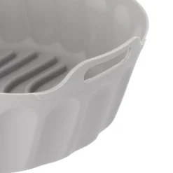 Teglia 18x18 cm silicone per friggitrice ad aria grigia