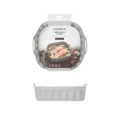 Teglia 18x18 cm silicone per friggitrice ad aria grigia