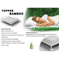Topper matrimoniale Bamboo Datex