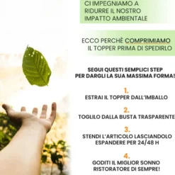 Topper matrimoniale maxi in memory trattamento Aloe Datex